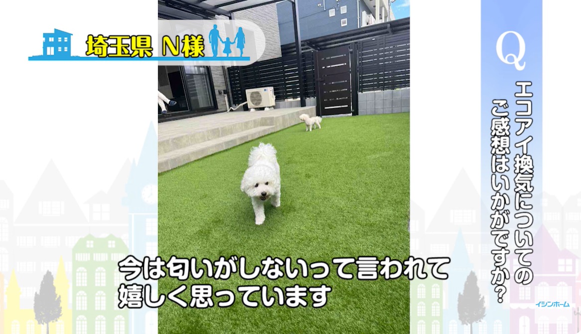 【埼玉県三郷市】お客様の声 犬たちと共生できる吹抜けリビングとドッグランがつながった家
