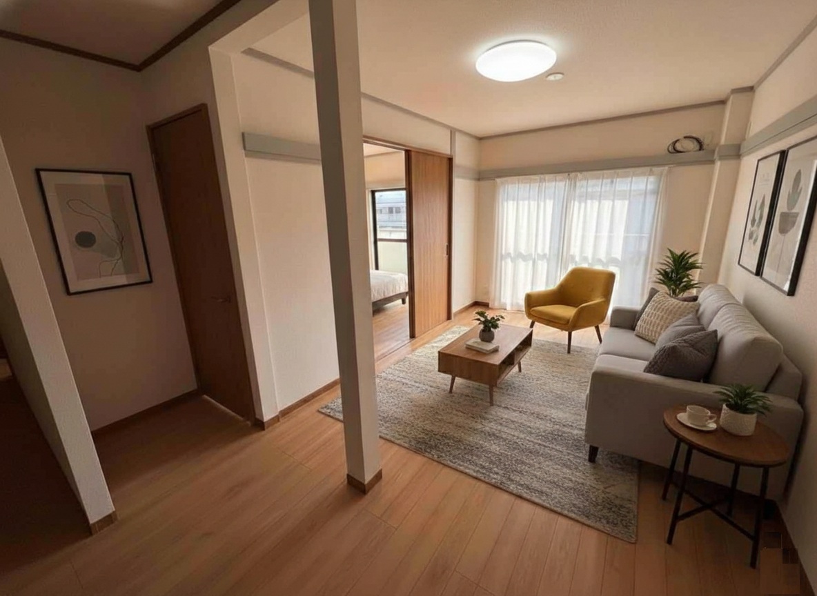 【三郷市】はまなすコーポ302号室が募集開始！家具配置がイメージできるデジタルステージングを導入